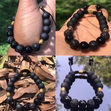 Load image into Gallery viewer, Lava rock/onyx shambala with accessories