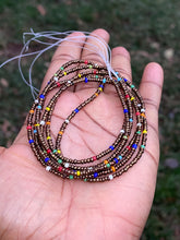Load image into Gallery viewer, Brown multicolored waistbead