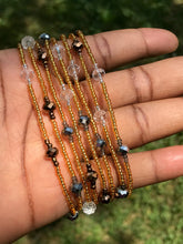 Load image into Gallery viewer, Gold,Crystal and Brown