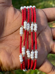 Jumbo mixed Red , Silver and White