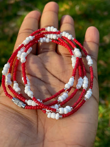 Jumbo mixed Red , Silver and White