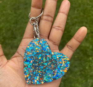 Violet pompom resin keychain – FRIQABEADZ