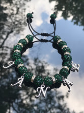 Load image into Gallery viewer, Customized Emerald shamble bracelet
