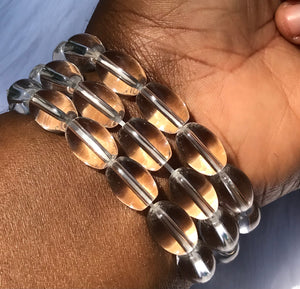 Crystal clear elastic bracelet