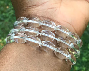 Crystal clear elastic bracelet