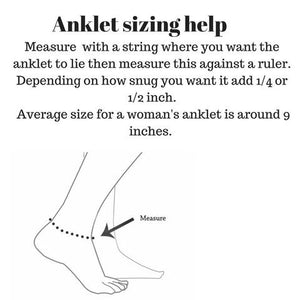 Jumbo black/clear anklets