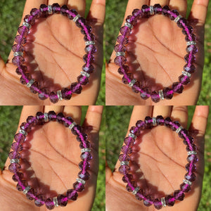 Purple Faceted glass bracelet